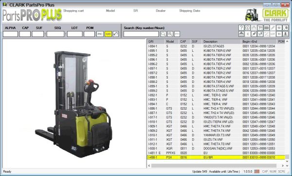 Clark ForkLift Parts Pro Plus EPC v549 06.2024 Spare Parts Catalog 2