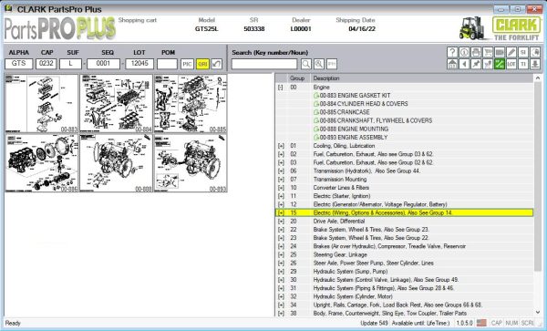 Clark ForkLift Parts Pro Plus EPC v549 06.2024 Spare Parts Catalog 3