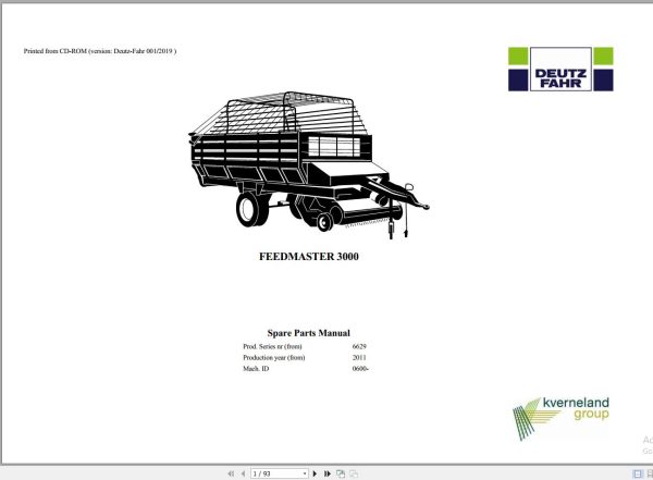 Deutz Fahr Agricultural 10.19 GB PDF Spare Parts Manual Document 3