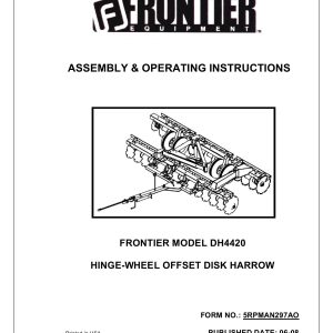 Frontier Agricultural DH4420 Assembly Operating Instruction