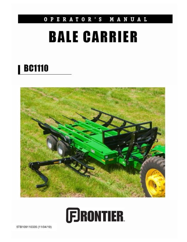 Frontier Bale Carrier NC1110 Operators Manual