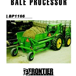 Frontier Bale Processor BP1166 Operators Manual