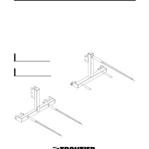 Frontier Bale Spears 3 PT Hitch HS1001 HS1002 Operators Manual