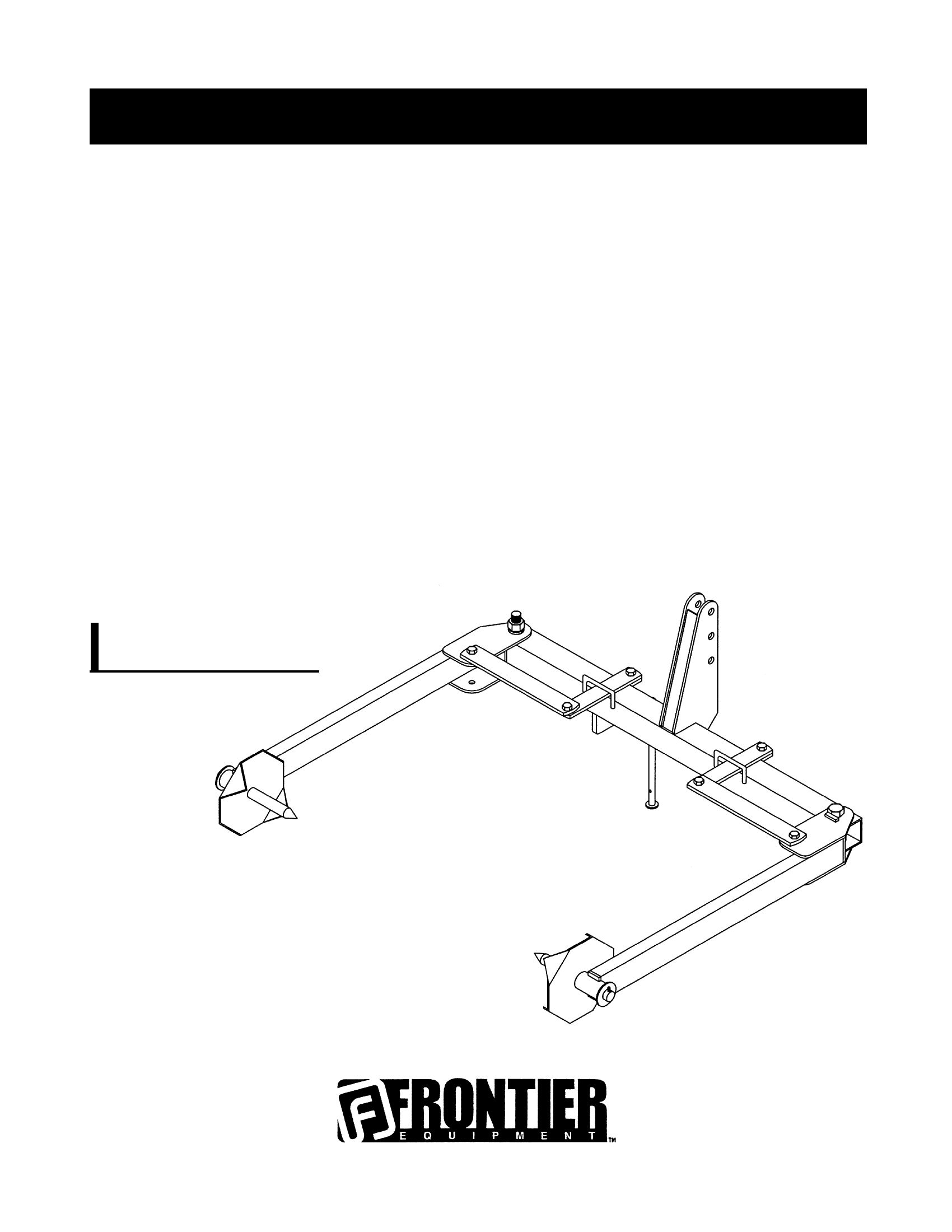 Frontier Bale Unroller 3 PT Hitch BU1060 Operators Manual