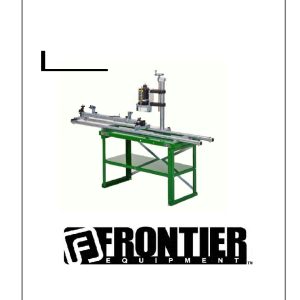Frontier Bedknife Grinder BG1000 Operators Assembly Service Manual EN FR
