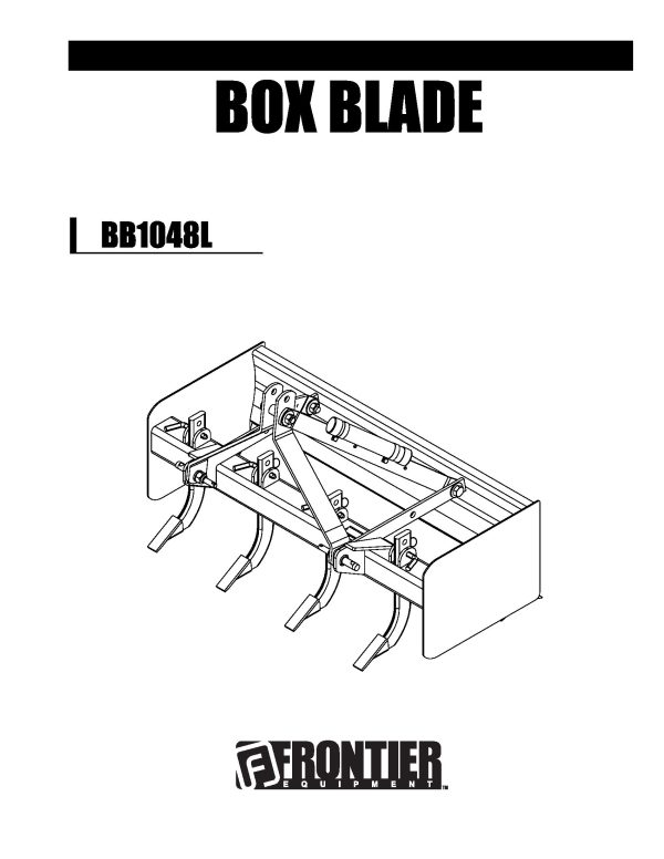 Frontier Box Blade BB1048L Operators Manual