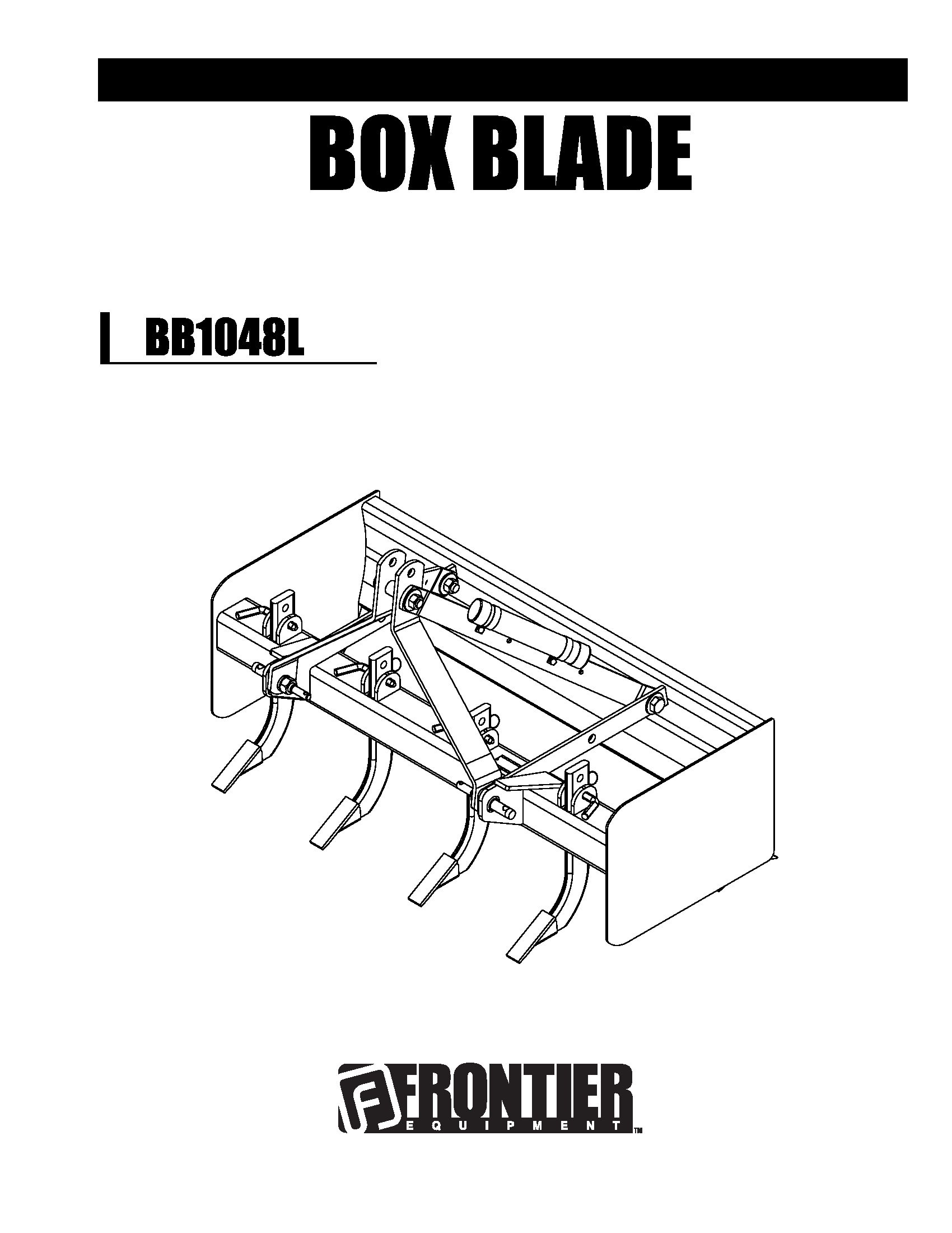 Frontier Box Blade BB1048L Operators Manual