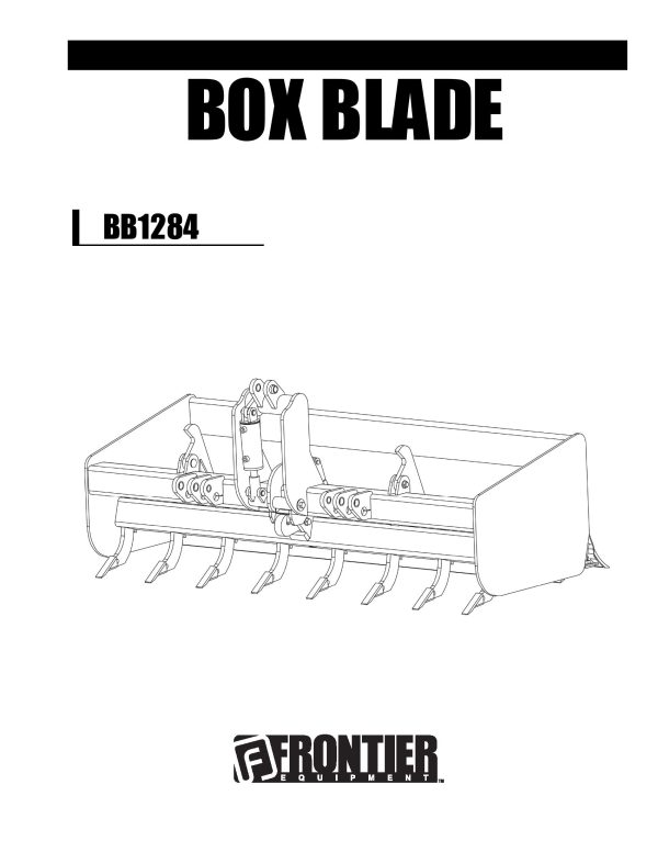 Frontier Box Blade BB1284 Operators Manual