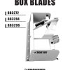 Frontier Box Blades BB3272 BB3296 Operators Manual