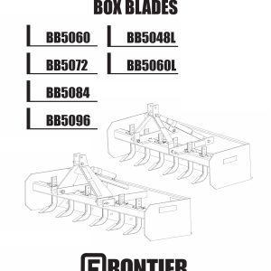 Frontier Box Blades BB5060 BB5096 Operators Manual