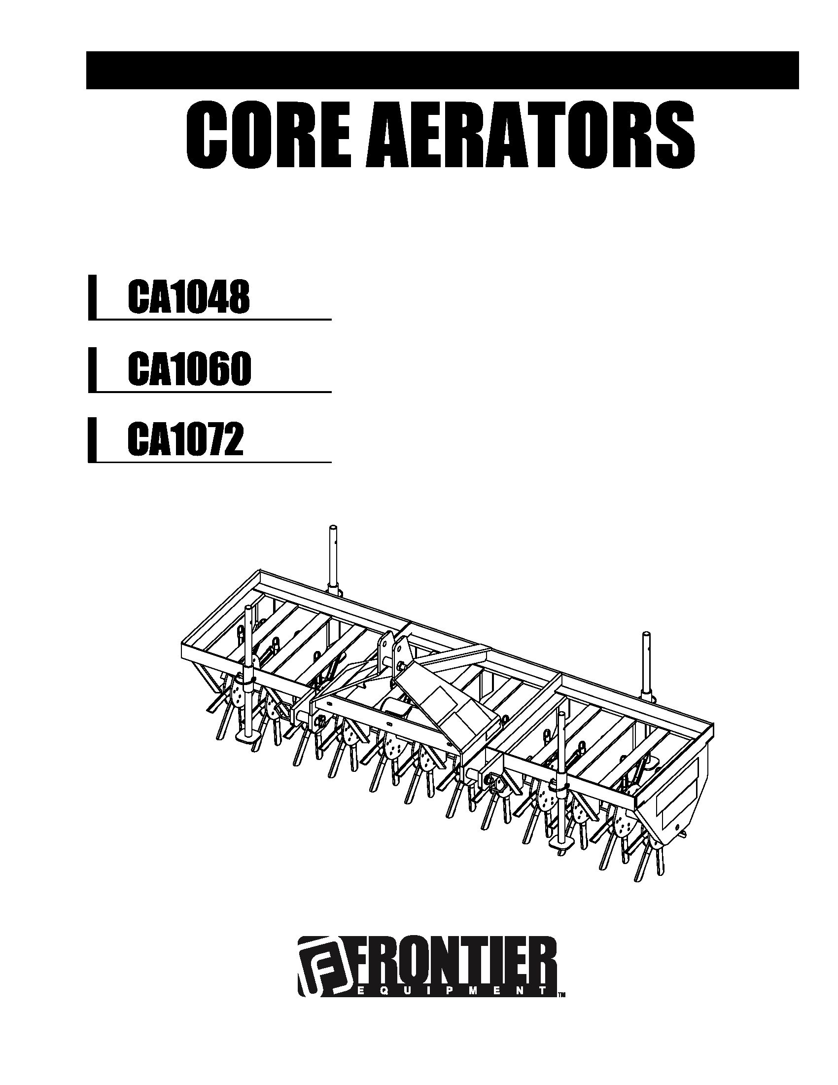 Frontier Core Aerators CA1048 CA1072 Operators Manual