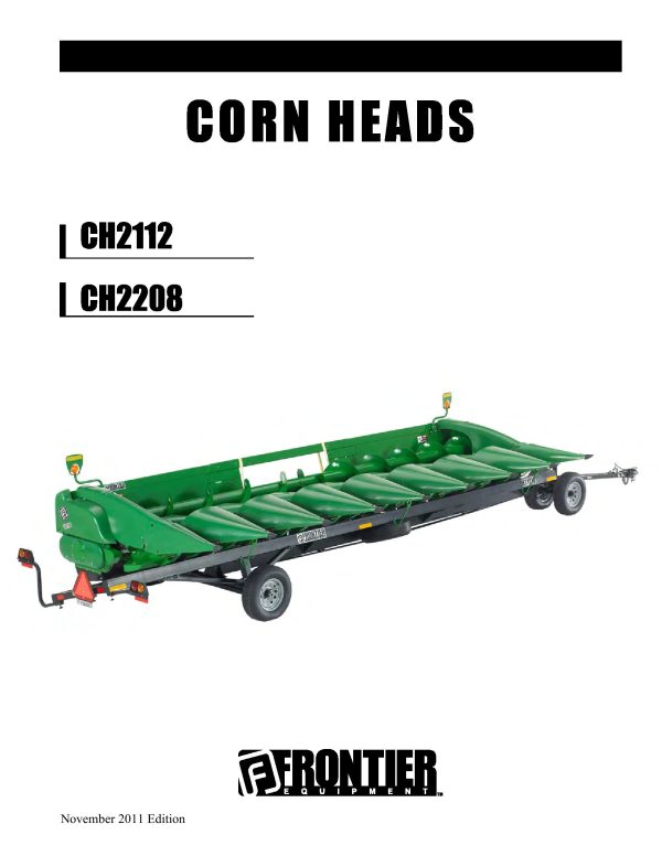 Frontier Corn Heads CH2112 CH2208 Operators Manual