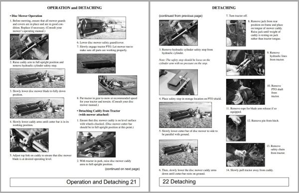 Frontier Disc Mower Caddy DC1000 Operators Manual 1
