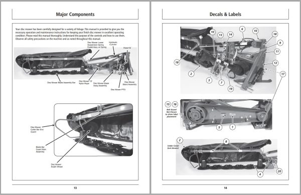 Frontier Disc Mower DN5050 DM5070 Operators Manual 1