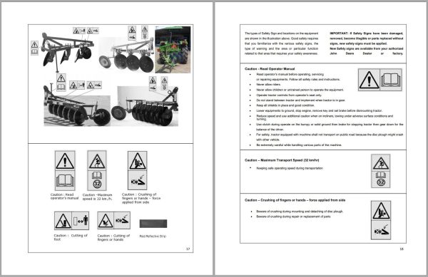 Frontier Disc Plough DP3203 DP4206 Operators Manual 1