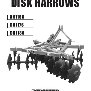 Frontier Disk Harrow DH1166 DH1180 Operators Manual