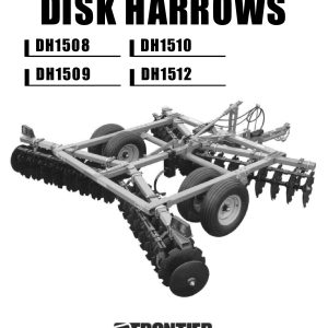 Frontier Disk Harrow DH1508 DH1512 Operators Manual 2011