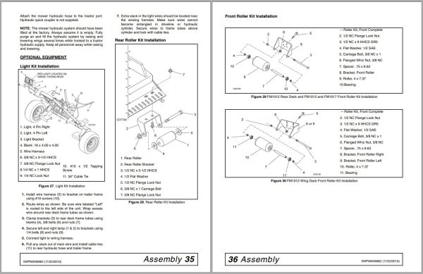 Frontier Grooming Mowers FM1012 FM1017 Operators Manual 1