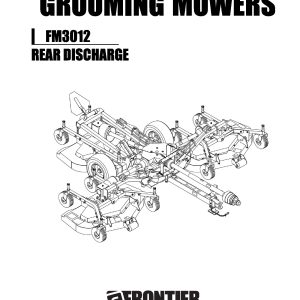 Frontier Grooming Mowers FM3012 Operators Manual