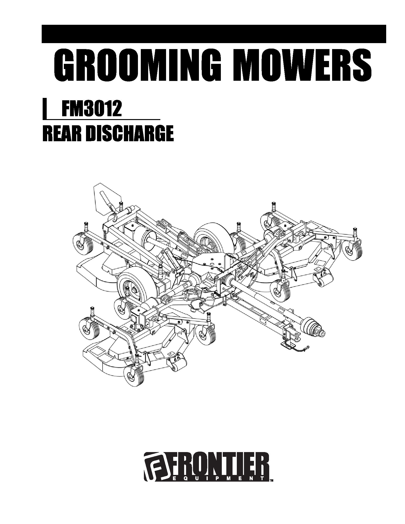 Frontier Grooming Mowers FM3012 Operators Manual