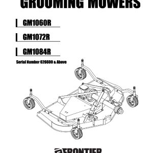 Frontier Grooming Mowers GM1060R GM1084R Operators Manual 7.2007