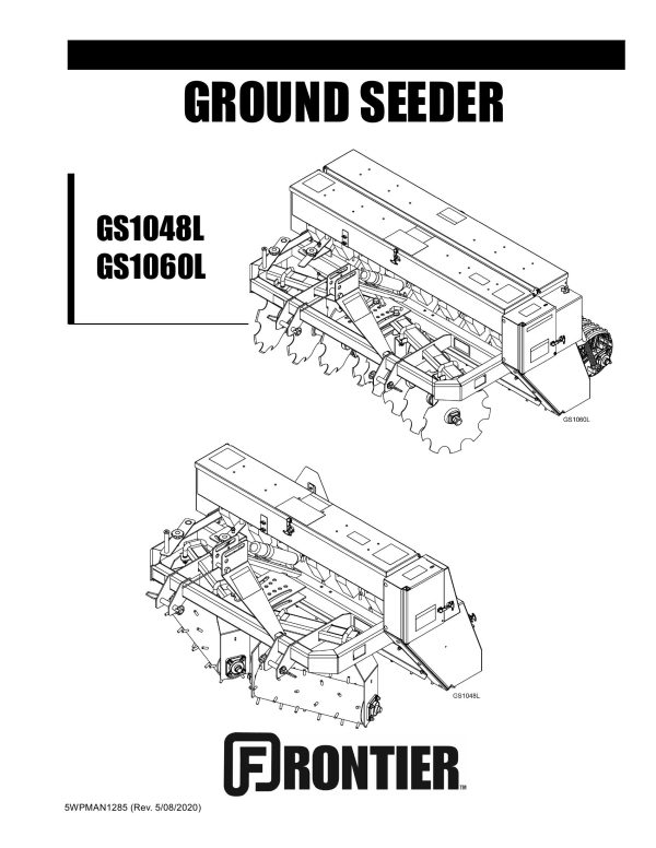Frontier Ground Seeder GS1048L GS1060L Operators Manual