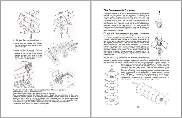 Frontier Heavy Offset Agricultural Disks DH5410 DH5615 Operators Manual 1