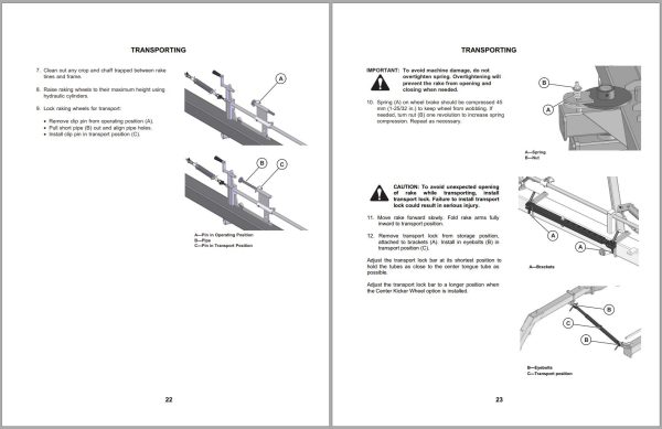 Frontier High Capacity Wheel Rake WR2316 WR2318 Operators Manual 1