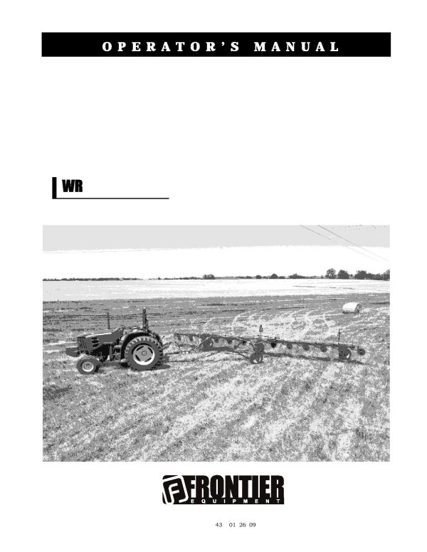 Frontier High Capacity Wheel Rake WR4313 Operators Manual