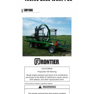 Frontier Inline Bale Wrapper LW1166 Operators Manual