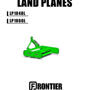 Frontier Land Planes LP1048L LP1060L Operators Manual