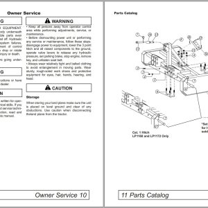 Frontier Land Planes Lp1160 Lp1196 Operators Manual 1