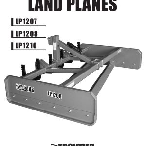 Frontier Land Planes LP1207 LP1210 Operators Manual