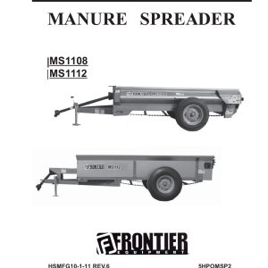 Frontier Manure Spreader MS1108 MS1112 Operators Manual