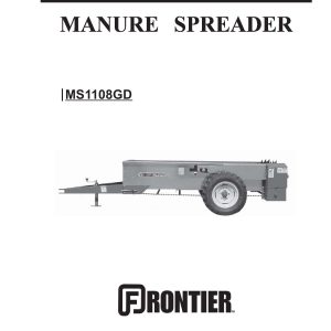 Frontier Manure Spreader MS1108GD Operators Manual