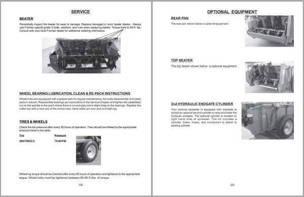 Frontier Manure Spreader MS1223 MS1227 Operators Manual 1