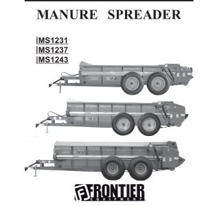 Frontier Manure Spreader MS1231 MS1243 Operators Manual