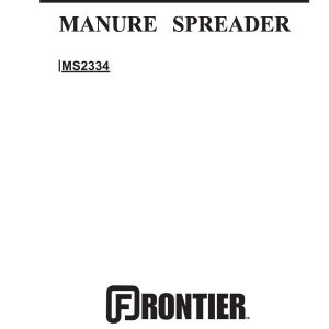 Frontier Manure Spreader NS2334 Operators Manual