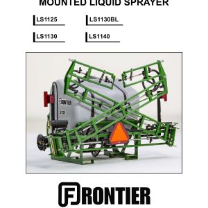 Frontier Mounted Liquid Sprayer LS1125 LS1140 Operators Manual 2017