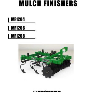 Frontier Mulch Finishers MF1204 MF1208 Operators Manual