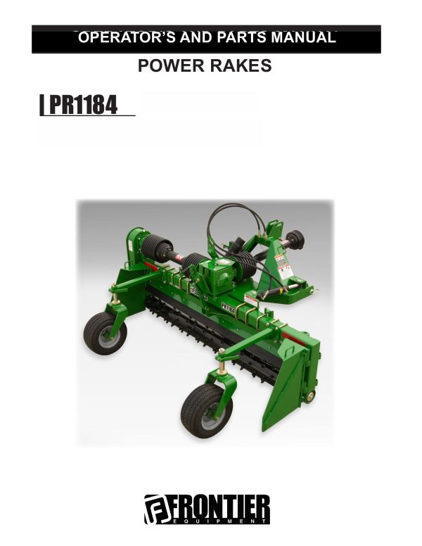 Frontier Power Rakes PR1184 Operators Parts Manual