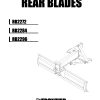Frontier Rear Blades RB2272 RB2296 Operators Manual