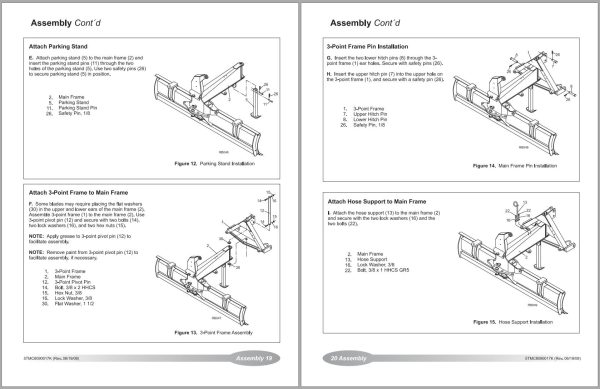 Frontier Rear Blades RB2307 RB2301 Operators Manual 1