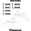 Frontier Rear Blades RB5060 RB5096 Operators Manual