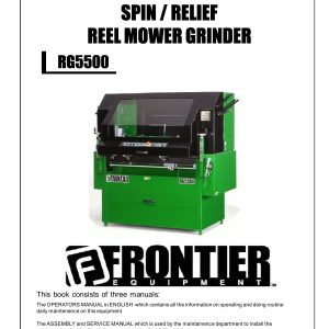 Frontier Reel Mower Grinder RG5500 Operators Assembly Service Manual EN ES