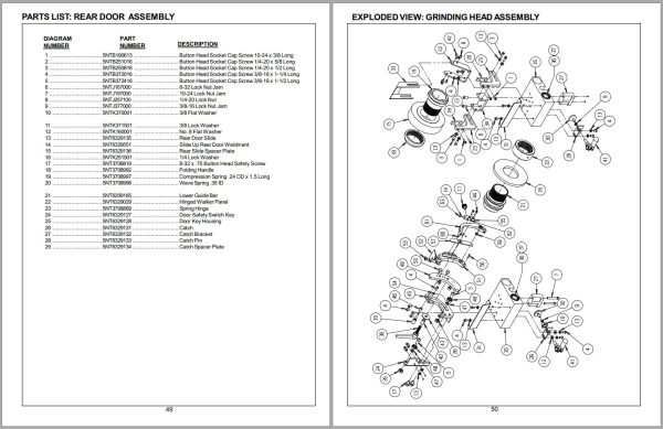 Frontier Reel Mower Grinder RG5500 Operators Assembly Service Manual EN ES 1