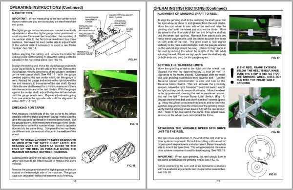 Frontier Reel Mower Grinder RG5500 Operators Assembly Service Manual EN FR 1