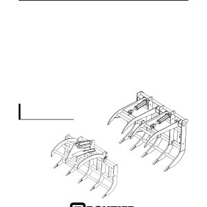 Frontier Root Grapple Loader Attachments AV20 Operators Manual