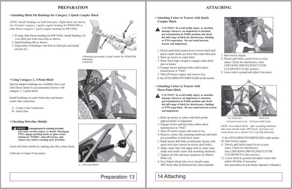 Frontier Rotary Cutters RC1048 RC1072 Operators Manual 1