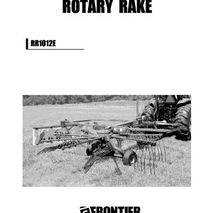 Frontier Rotary Rake RR1012E Operators Manual